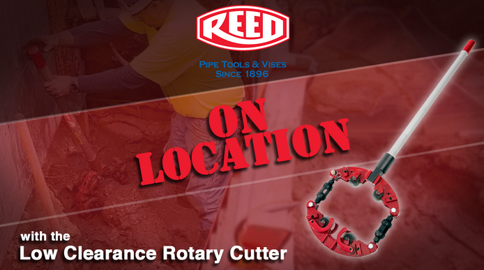 Low Clearance Rotary Pipe Cutters on Location